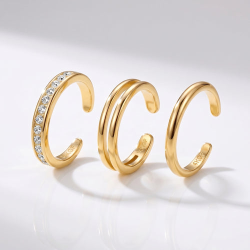 Aura Toe Ring Set Gold
