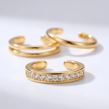 Aura Toe Ring Set Gold