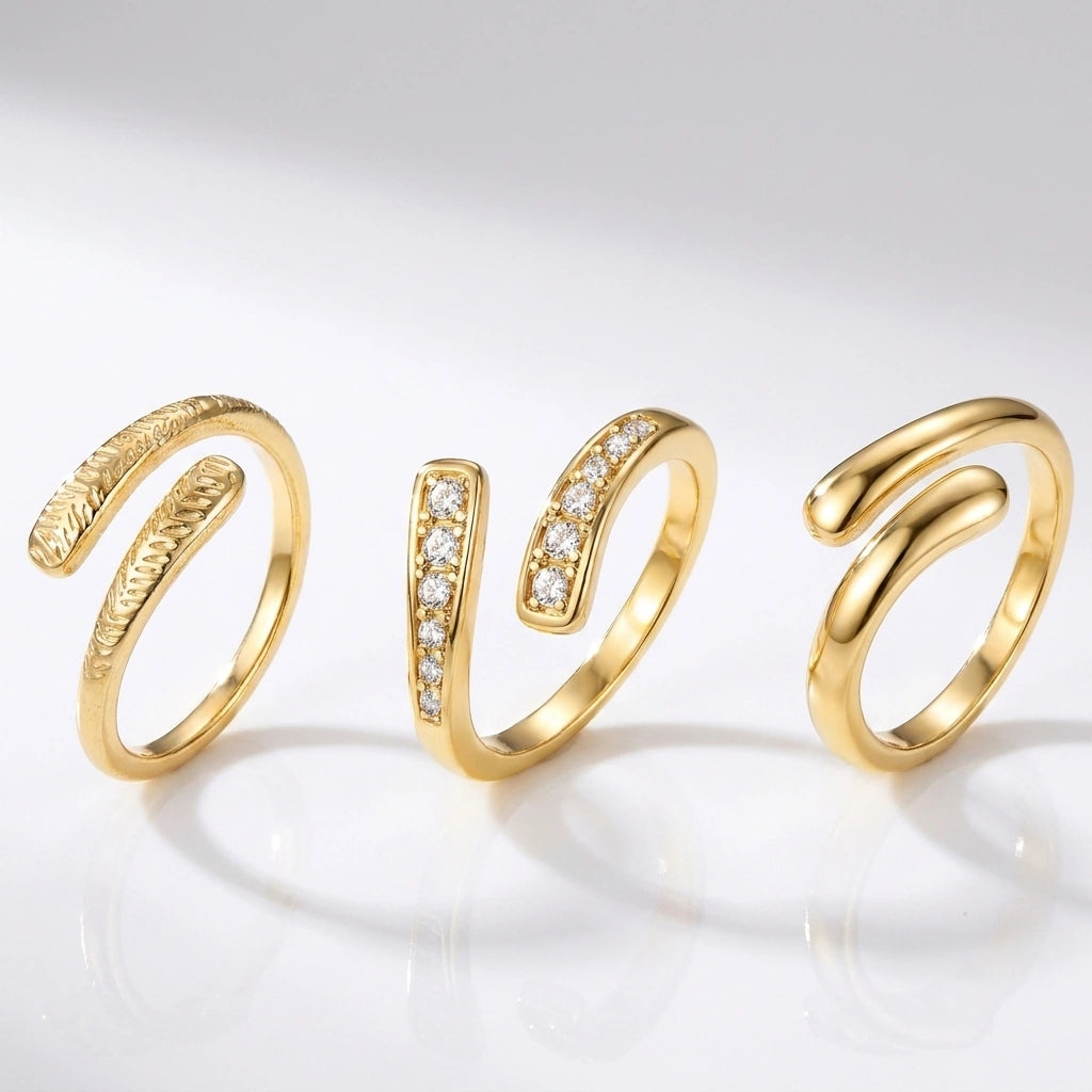 Nile Toe Ring Set Gold