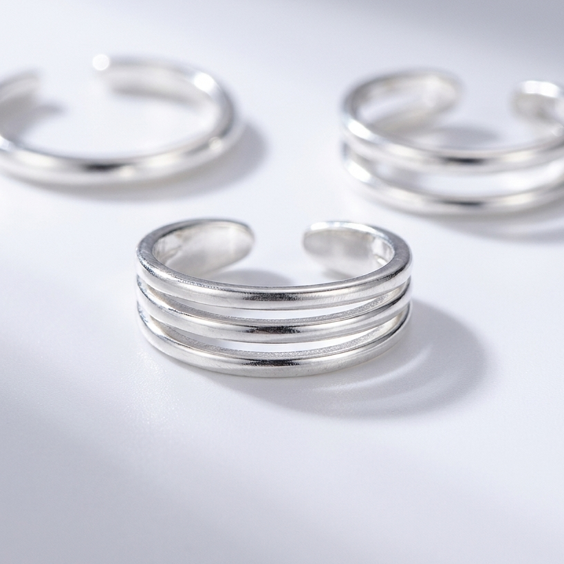 Eternal Toe Ring Set Silver