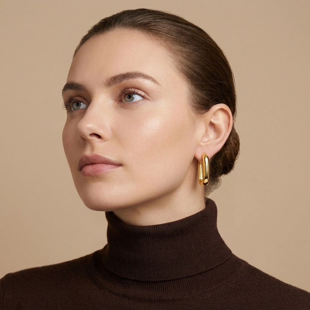U-Link Earrings Gold