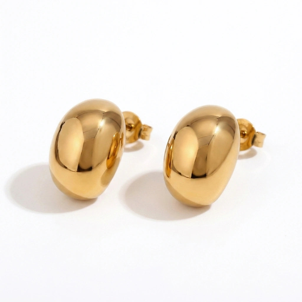 Drop Stud Earrings Gold
