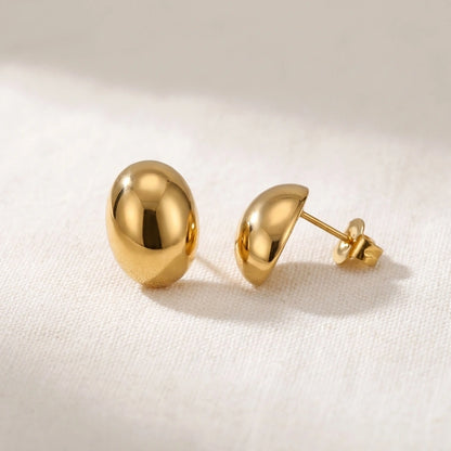 Drop Stud Earrings Gold
