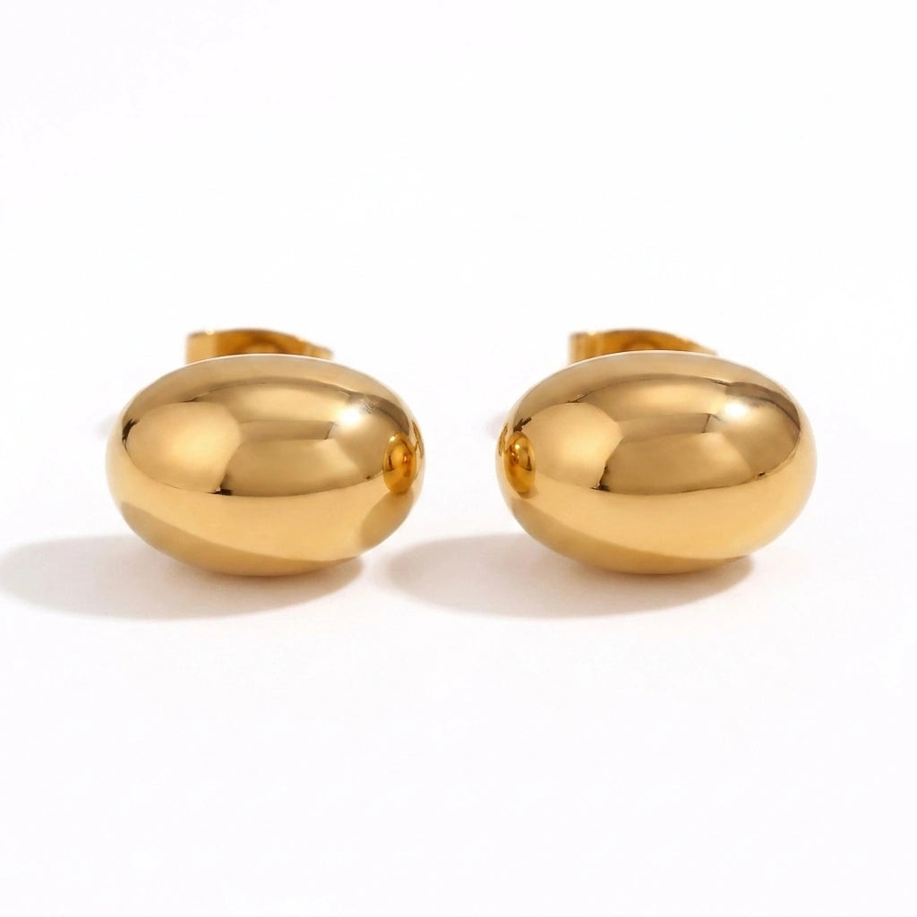 Drop Stud Earrings Gold