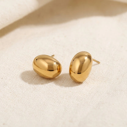 Drop Stud Earrings Gold