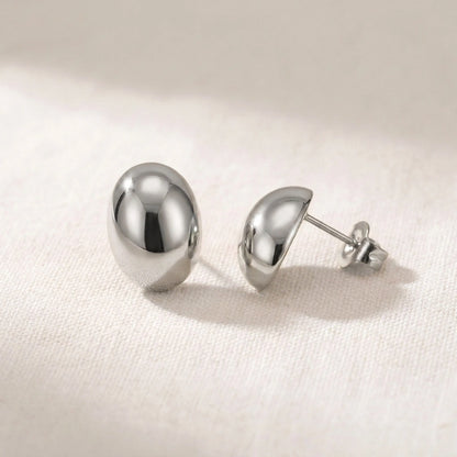 Drop Stud Earrings Silver