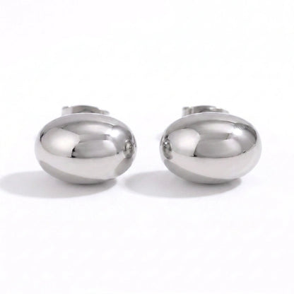 Drop Stud Earrings Silver