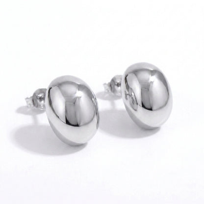 Drop Stud Earrings Silver
