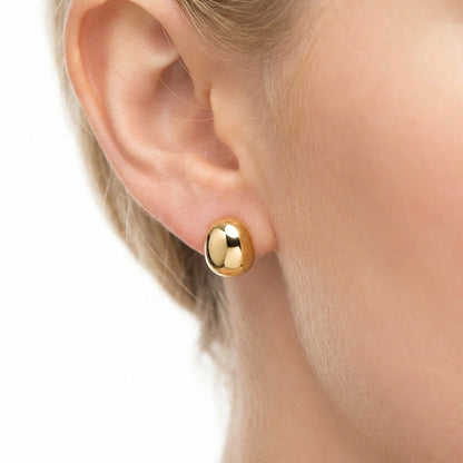 Drop Stud Earrings Gold