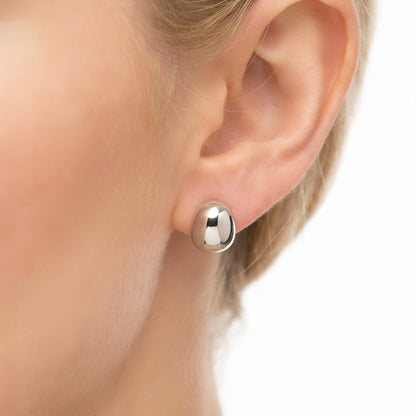 Drop Stud Earrings Silver