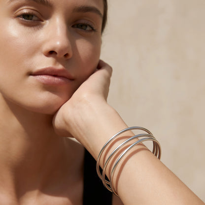 Trio Bangles Silver