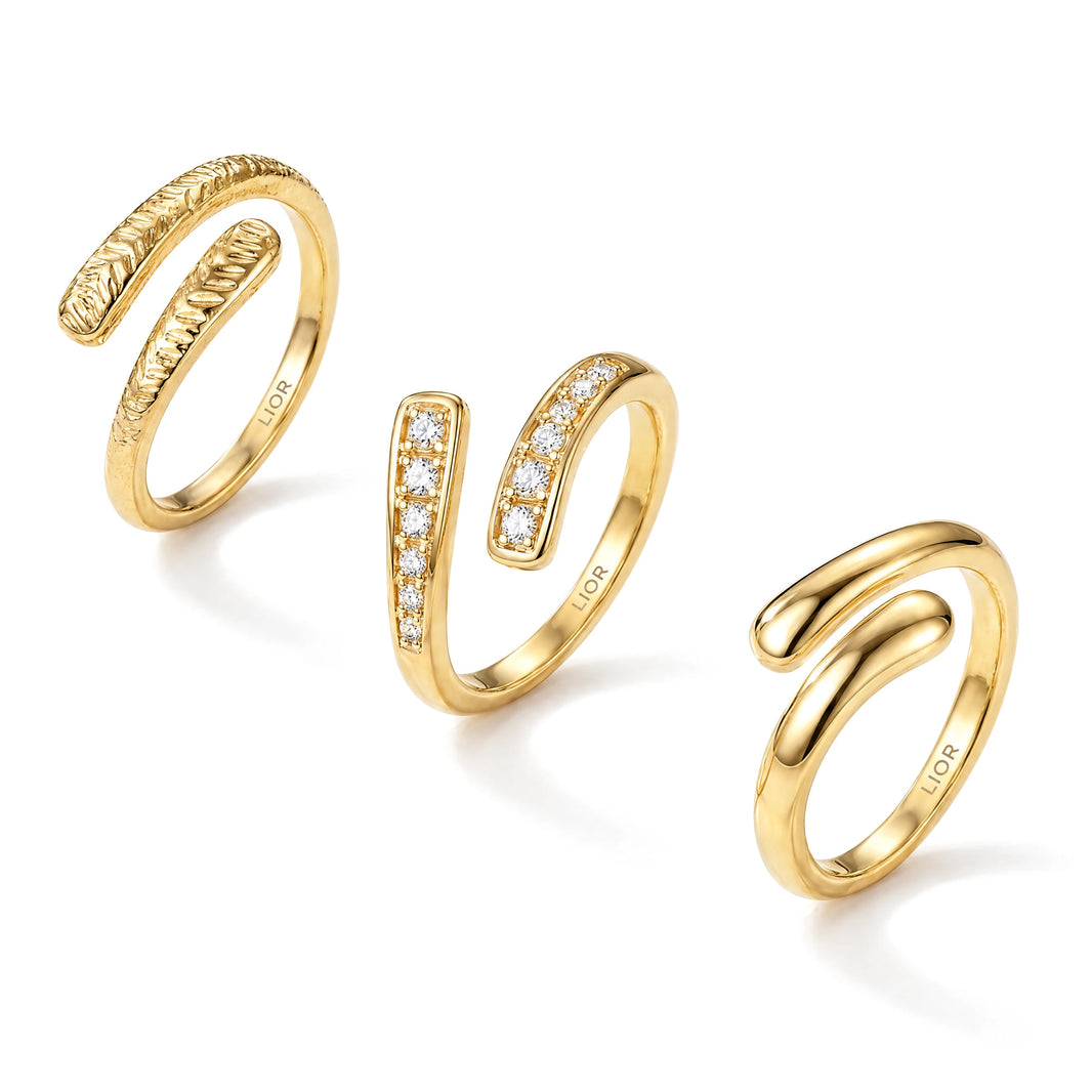Nile Toe Ring Set Gold